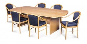 Avanti 33 Bow End Boardroom Table On H Base